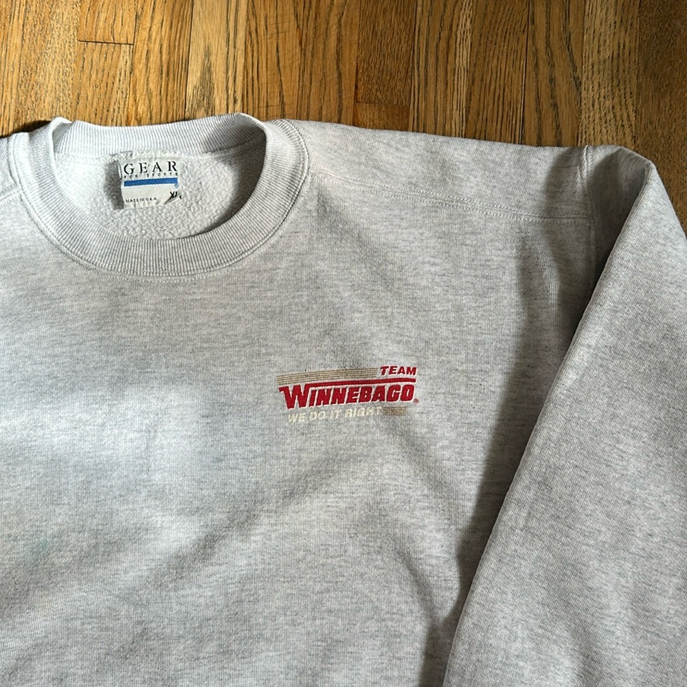 VINTAGE team Winnebago crew neck SZ XL